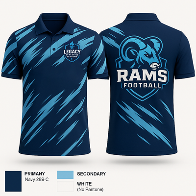 Rams Football 90395590 Short Sleeve Performance Polo - 1