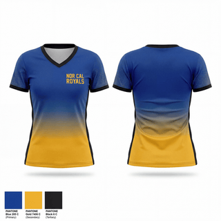 Womens Short Sleeve Vneck Shirt, Nor Cal Royals, Cheer, Teamtime, Team time, sublimation, custom sports apparel, team uniforms, spirit wear, spiritwear, sports uniforms, custom shirts, team store, custom team store, fundraiser sports, apparel fundraiser