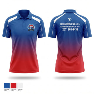 Short Sleeve Performance Polo, Conrad’s Martial Arts Center, Spirit Store, Teamtime, Team time, sublimation, custom sports apparel, team uniforms, spirit wear, spiritwear, sports uniforms, custom shirts, team store, custom team store, fundraiser sports, apparel fundraiser