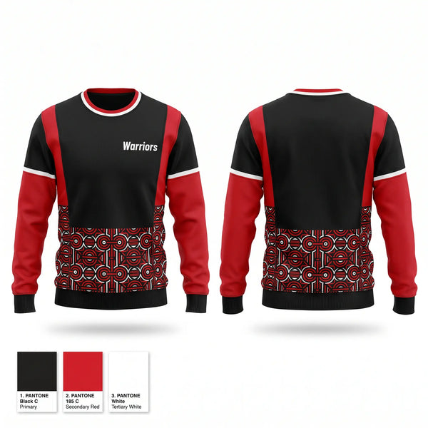 Crew Neck Sweatshirt, Warriors, Swimming, Teamtime, Team time, sublimation, custom sports apparel, team uniforms, spirit wear, spiritwear, sports uniforms, custom shirts, team store, custom team store, fundraiser sports, apparel fundraiser