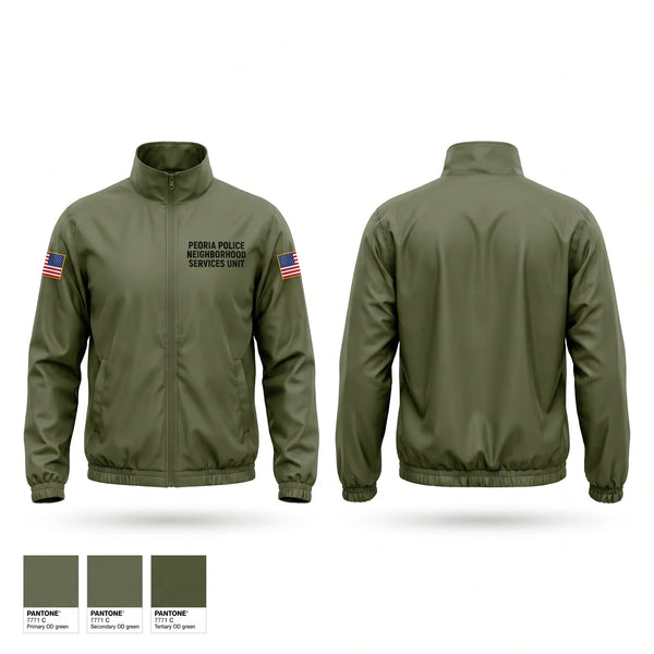 Windbreaker, Peoria Police Neighborhood Services Unit, Police, Teamtime, Team time, sublimation, custom sports apparel, team uniforms, spirit wear, spiritwear, sports uniforms, custom shirts, team store, custom team store, fundraiser sports, apparel fundraiser