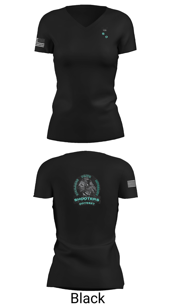 Womens Short Sleeve Vneck Shirt, Shooters odyssey, National Guard, Teamtime, Team time, sublimation, custom sports apparel, team uniforms, spirit wear, spiritwear, sports uniforms, custom shirts, team store, custom team store, fundraiser sports, apparel fundraiser