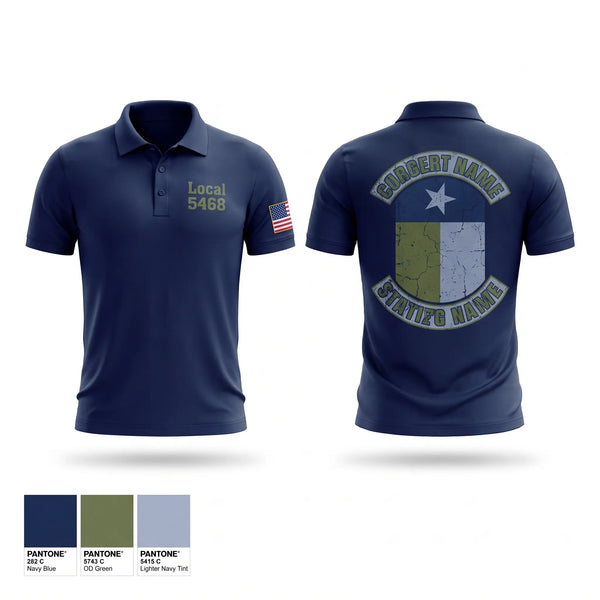 Short Sleeve Performance Polo, Local 5468, Fire Department, Teamtime, Team time, sublimation, custom sports apparel, team uniforms, spirit wear, spiritwear, sports uniforms, custom shirts, team store, custom team store, fundraiser sports, apparel fundraiser