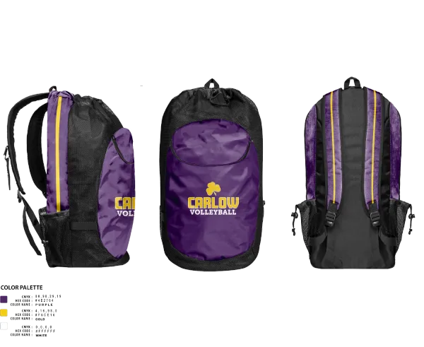 Gear Bag, Carlow University Men's Volleyball, Men's Volleyball, Teamtime, Team time, sublimation, custom sports apparel, team uniforms, spirit wear, spiritwear, sports uniforms, custom shirts, team store, custom team store, fundraiser sports, apparel fundraiser