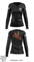 Missile Techs 24768628 Women's Long Sleeve V-neck Shirt - 103