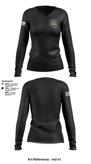 Womens Long Sleeve Vneck Shirt, HV Guardians, , Teamtime, Team time, sublimation, custom sports apparel, team uniforms, spirit wear, spiritwear, sports uniforms, custom shirts, team store, custom team store, fundraiser sports, apparel fundraiser