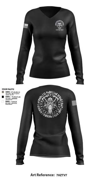 Womens Long Sleeve Vneck Shirt, Denver MRCO, , Teamtime, Team time, sublimation, custom sports apparel, team uniforms, spirit wear, spiritwear, sports uniforms, custom shirts, team store, custom team store, fundraiser sports, apparel fundraiser