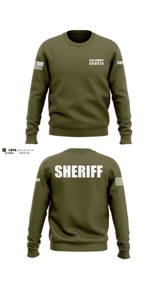 Crew Neck Sweatshirt, Clay County Courts, Police, Teamtime, Team time, sublimation, custom sports apparel, team uniforms, spirit wear, spiritwear, sports uniforms, custom shirts, team store, custom team store, fundraiser sports, apparel fundraiser