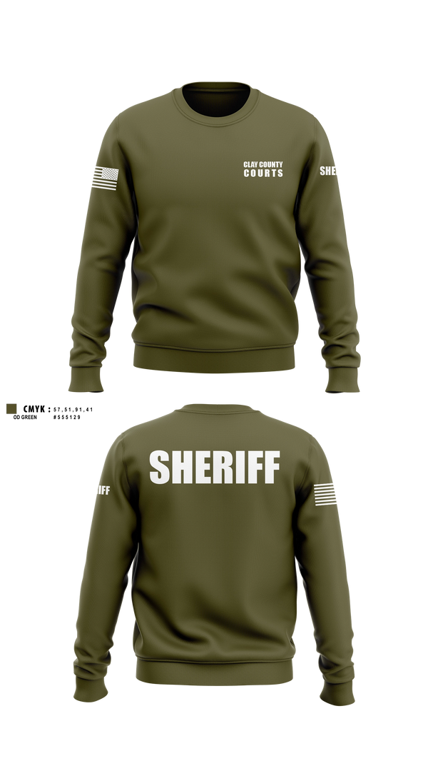 Crew Neck Sweatshirt, Clay County Courts, Police, Teamtime, Team time, sublimation, custom sports apparel, team uniforms, spirit wear, spiritwear, sports uniforms, custom shirts, team store, custom team store, fundraiser sports, apparel fundraiser