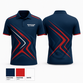 Short Sleeve Performance Polo, Grand Blanc All-Stars, Men's Basketball, Teamtime, Team time, sublimation, custom sports apparel, team uniforms, spirit wear, spiritwear, sports uniforms, custom shirts, team store, custom team store, fundraiser sports, apparel fundraiser
