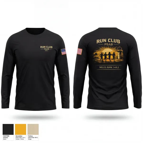 Long Sleeve Performance Shirt, RUN CLUB, Air Force, Teamtime, Team time, sublimation, custom sports apparel, team uniforms, spirit wear, spiritwear, sports uniforms, custom shirts, team store, custom team store, fundraiser sports, apparel fundraiser