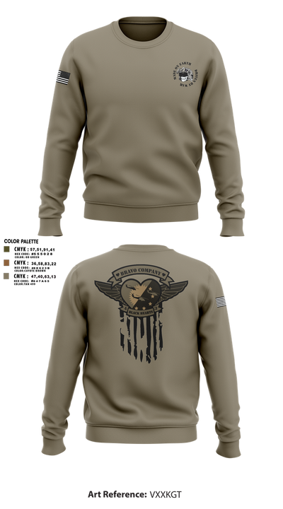 B/4-3 Assault Helicopter Battalion 71849339 Crew Neck Sweatshirt - 3