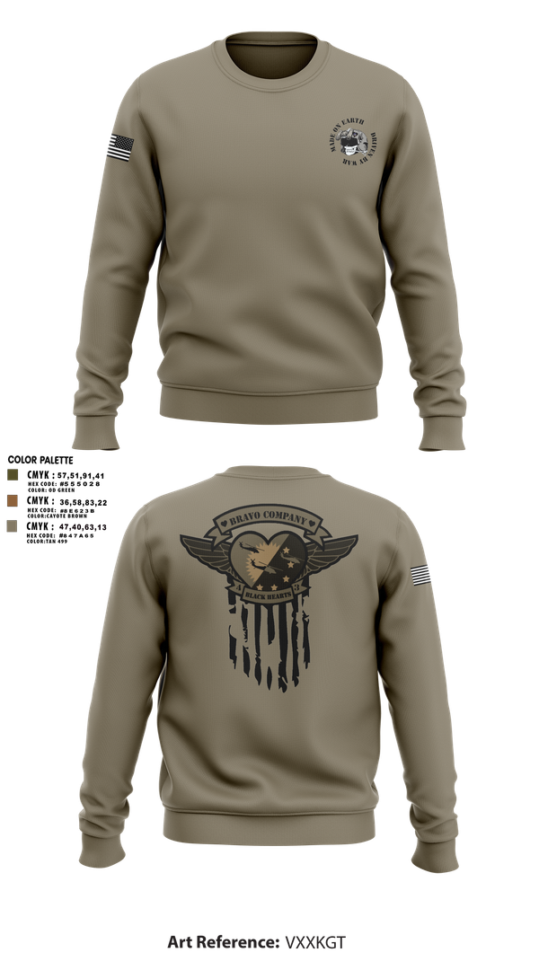 Crew Neck Sweatshirt, B/4-3 Assault Helicopter Battalion, , Teamtime, Team time, sublimation, custom sports apparel, team uniforms, spirit wear, spiritwear, sports uniforms, custom shirts, team store, custom team store, fundraiser sports, apparel fundraiser