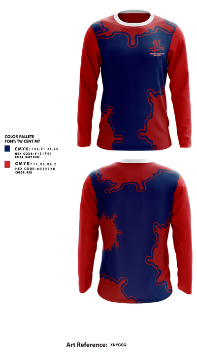 Modesto Christian Crusaders Softball 50486808 Long Sleeve Performance Shirt 1