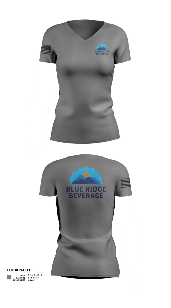 Womens Short Sleeve Vneck Shirt, 10th Mountain DivisionBlue Ridge Beverage, Army, Teamtime, Team time, sublimation, custom sports apparel, team uniforms, spirit wear, spiritwear, sports uniforms, custom shirts, team store, custom team store, fundraiser sports, apparel fundraiser