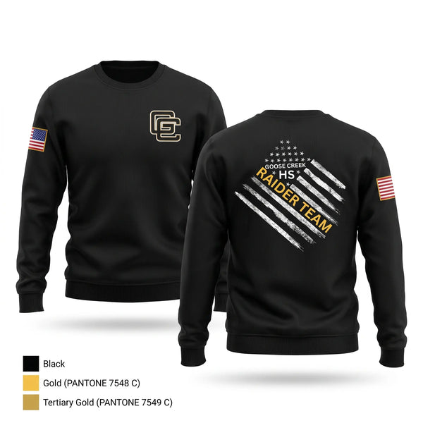 Crew Neck Sweatshirt, Goose Creek high school JROTC, Bowling, Teamtime, Team time, sublimation, custom sports apparel, team uniforms, spirit wear, spiritwear, sports uniforms, custom shirts, team store, custom team store, fundraiser sports, apparel fundraiser