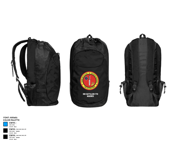 Gear Bag, 3rd Battalion 7th Marines, Marines, Teamtime, Team time, sublimation, custom sports apparel, team uniforms, spirit wear, spiritwear, sports uniforms, custom shirts, team store, custom team store, fundraiser sports, apparel fundraiser