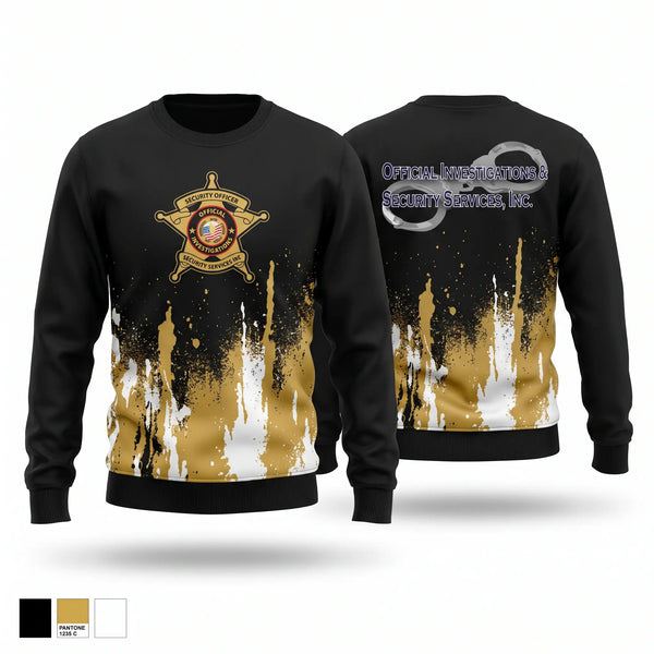 Crew Neck Sweatshirt, Official Investigations & Security Services, Inc, , Teamtime, Team time, sublimation, custom sports apparel, team uniforms, spirit wear, spiritwear, sports uniforms, custom shirts, team store, custom team store, fundraiser sports, apparel fundraiser