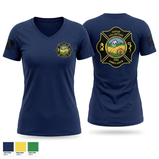 Womens Short Sleeve Vneck Shirt, Dufur Volunteer Fire and Ambulance, Fire Department, Teamtime, Team time, sublimation, custom sports apparel, team uniforms, spirit wear, spiritwear, sports uniforms, custom shirts, team store, custom team store, fundraiser sports, apparel fundraiser