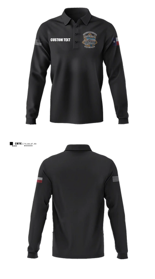 Long Sleeve Performance Polo, El Paso Community College Law Enforcement Training Academy Class 105, Police, Teamtime, Team time, sublimation, custom sports apparel, team uniforms, spirit wear, spiritwear, sports uniforms, custom shirts, team store, custom team store, fundraiser sports, apparel fundraiser