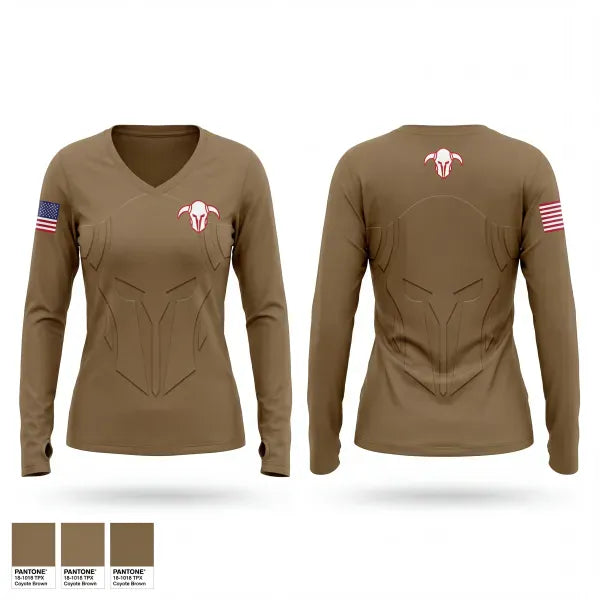 Womens Long Sleeve Vneck Shirt, 104 BEB, National Guard, Teamtime, Team time, sublimation, custom sports apparel, team uniforms, spirit wear, spiritwear, sports uniforms, custom shirts, team store, custom team store, fundraiser sports, apparel fundraiser