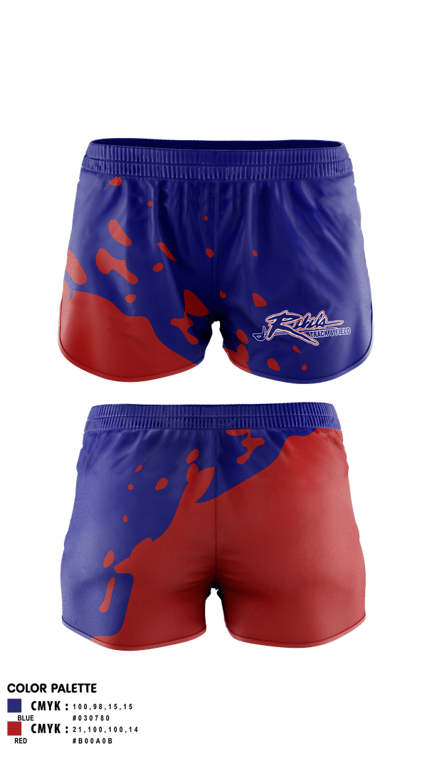 Womens Shorts, Byrnes Rebels Track & Field, Track & Field, Teamtime, Team time, sublimation, custom sports apparel, team uniforms, spirit wear, spiritwear, sports uniforms, custom shirts, team store, custom team store, fundraiser sports, apparel fundraiser