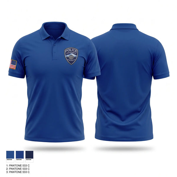Short Sleeve Performance Polo, UWPD, Police, Teamtime, Team time, sublimation, custom sports apparel, team uniforms, spirit wear, spiritwear, sports uniforms, custom shirts, team store, custom team store, fundraiser sports, apparel fundraiser