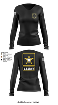 702nd eng 57961606 Women's Long Sleeve V-neck Shirt - 4