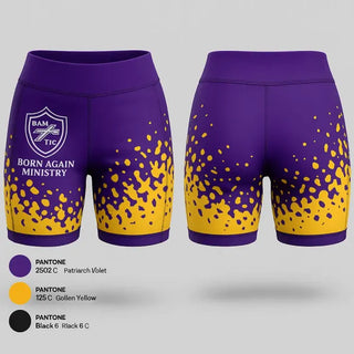 Womens Shorts, Born Again Ministry, , Teamtime, Team time, sublimation, custom sports apparel, team uniforms, spirit wear, spiritwear, sports uniforms, custom shirts, team store, custom team store, fundraiser sports, apparel fundraiser