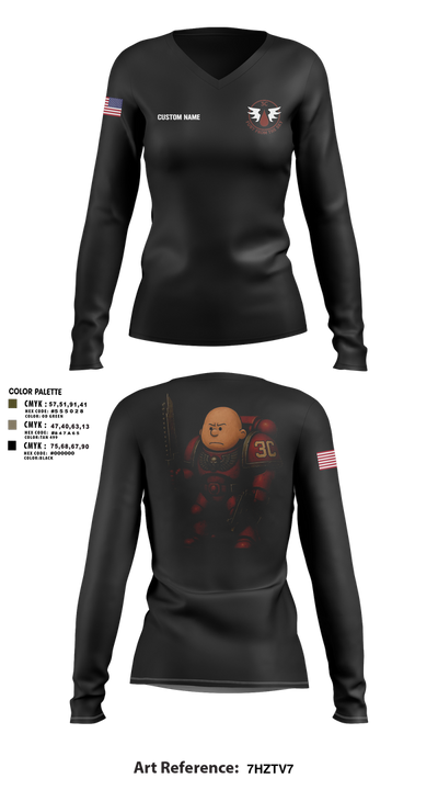 3rd Platoon, CCo, 1-508th PIR Women's Long Sleeve V-neck Shirt - 28