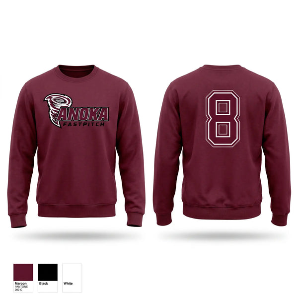 Crew Neck Sweatshirt, Anoka Tornadoes, Softball, Teamtime, Team time, sublimation, custom sports apparel, team uniforms, spirit wear, spiritwear, sports uniforms, custom shirts, team store, custom team store, fundraiser sports, apparel fundraiser