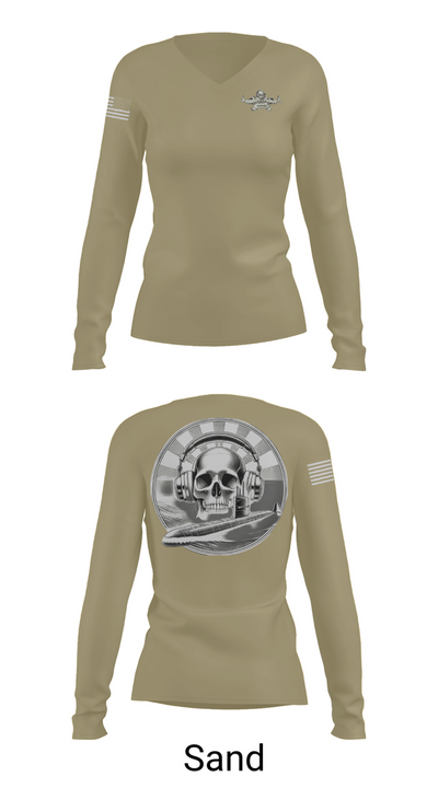 Sonar 48657702 Women's Long Sleeve V-neck Shirt - 92