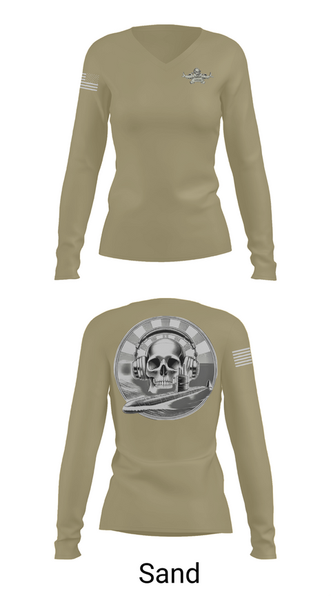 Womens Long Sleeve Vneck Shirt, Sonar, Navy, Teamtime, Team time, sublimation, custom sports apparel, team uniforms, spirit wear, spiritwear, sports uniforms, custom shirts, team store, custom team store, fundraiser sports, apparel fundraiser