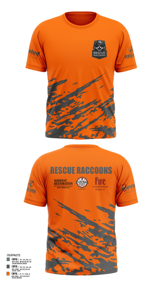 Short Sleeve Performance Shirt, Rescue Raccoons, Fire Department, Teamtime, Team time, sublimation, custom sports apparel, team uniforms, spirit wear, spiritwear, sports uniforms, custom shirts, team store, custom team store, fundraiser sports, apparel fundraiser