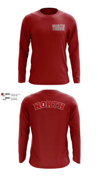 Long Sleeve Performance Shirt, North Attleborough High School Cheer, Cheer, Teamtime, Team time, sublimation, custom sports apparel, team uniforms, spirit wear, spiritwear, sports uniforms, custom shirts, team store, custom team store, fundraiser sports, apparel fundraiser