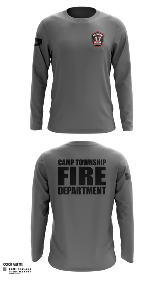 Long Sleeve Performance Shirt, Camp Township Fire Department, Fire Department, Teamtime, Team time, sublimation, custom sports apparel, team uniforms, spirit wear, spiritwear, sports uniforms, custom shirts, team store, custom team store, fundraiser sports, apparel fundraiser