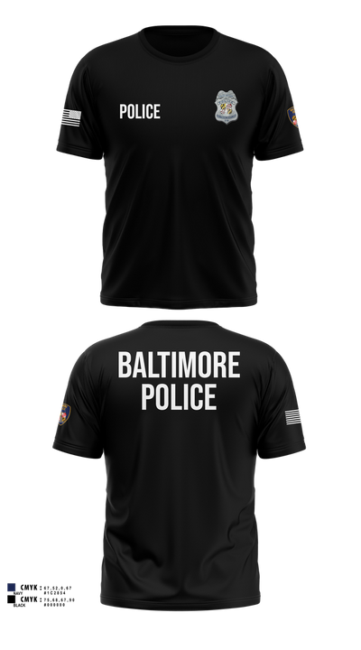 Baltimore Police Department 87844161 Old School Cotton Feel Shirt - 105