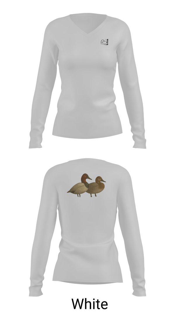 Womens Long Sleeve Vneck Shirt, Ducks Unlimited, , Teamtime, Team time, sublimation, custom sports apparel, team uniforms, spirit wear, spiritwear, sports uniforms, custom shirts, team store, custom team store, fundraiser sports, apparel fundraiser