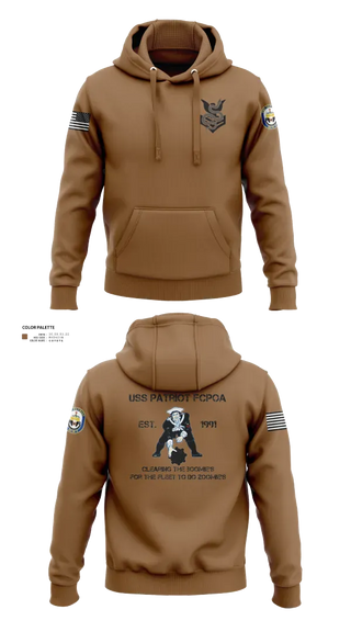 Hoodie, USS PATRIOT FCPOA 2, Navy, Teamtime, Team time, sublimation, custom sports apparel, team uniforms, spirit wear, spiritwear, sports uniforms, custom shirts, team store, custom team store, fundraiser sports, apparel fundraiser