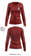 ATRP 6-17 ACS 92108473 Women's Long Sleeve V-neck Shirt - 1