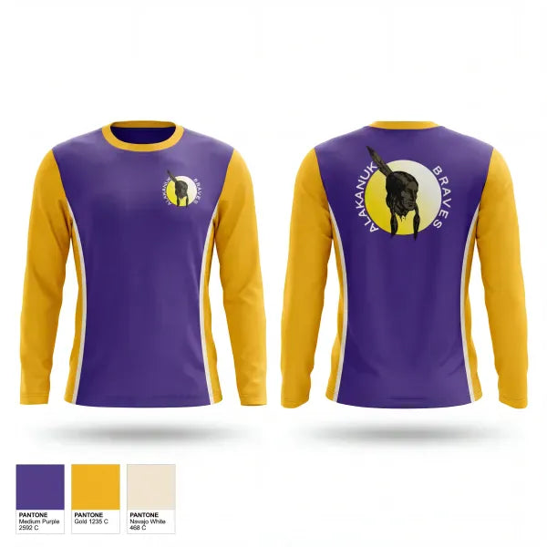 Long Sleeve Performance Shirt, Alakanuk Braves, Wrestling, Teamtime, Team time, sublimation, custom sports apparel, team uniforms, spirit wear, spiritwear, sports uniforms, custom shirts, team store, custom team store, fundraiser sports, apparel fundraiser