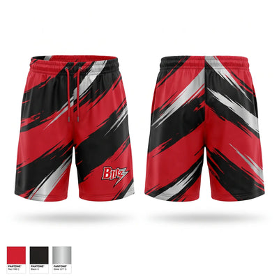 Chicago Blitz Youth Football and Cheer Athletic Shorts With Pockets - 1