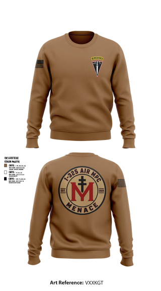 Crew Neck Sweatshirt, MPC/1-325AIR, Army, Teamtime, Team time, sublimation, custom sports apparel, team uniforms, spirit wear, spiritwear, sports uniforms, custom shirts, team store, custom team store, fundraiser sports, apparel fundraiser