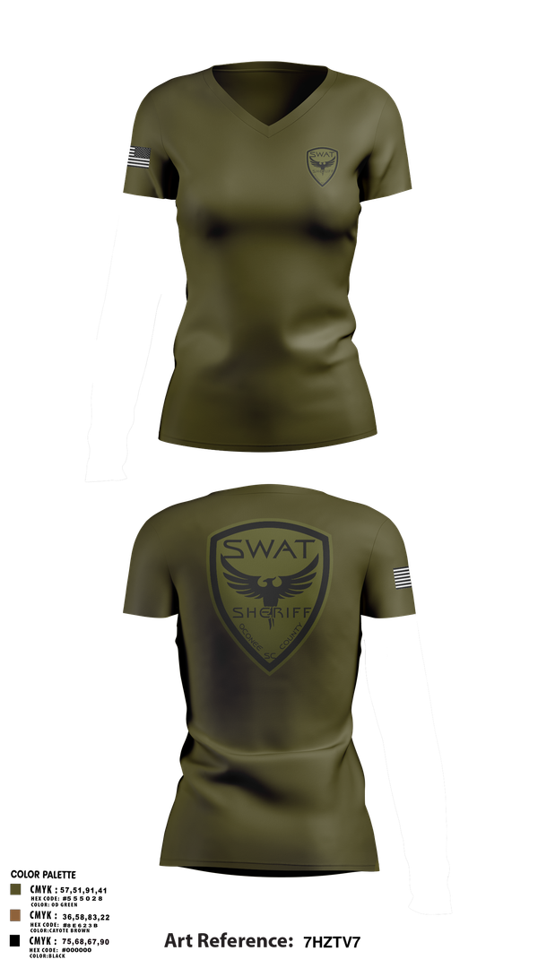 Womens Short Sleeve Vneck Shirt, SWAT, , Teamtime, Team time, sublimation, custom sports apparel, team uniforms, spirit wear, spiritwear, sports uniforms, custom shirts, team store, custom team store, fundraiser sports, apparel fundraiser