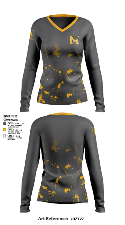 Maryvale Women's Long Sleeve V-neck Shirt - 1
