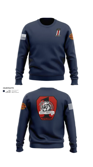 Crew Neck Sweatshirt, HFR Heavy Rescue, Fire Department, Teamtime, Team time, sublimation, custom sports apparel, team uniforms, spirit wear, spiritwear, sports uniforms, custom shirts, team store, custom team store, fundraiser sports, apparel fundraiser