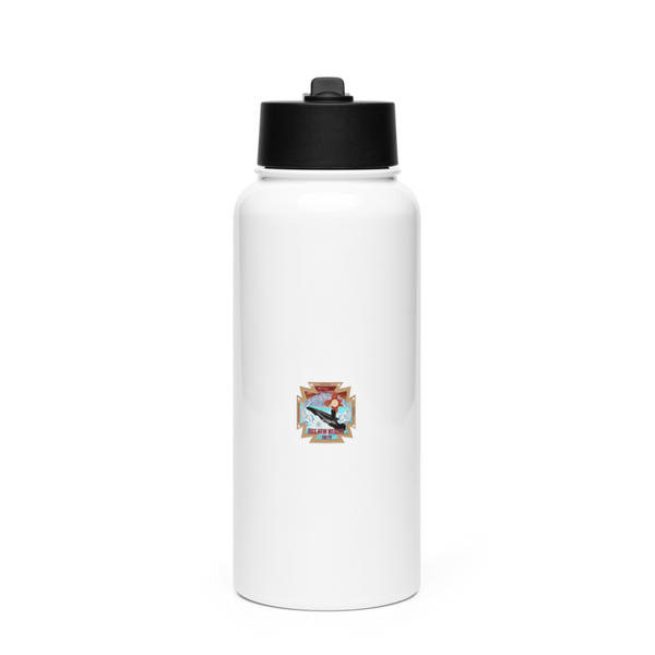 USS New Mexico A-Gang Stainless Steel Water Bottle with a Straw Lid
