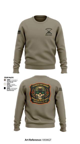 Crew Neck Sweatshirt, Operation River Wall, Coast Guard, Teamtime, Team time, sublimation, custom sports apparel, team uniforms, spirit wear, spiritwear, sports uniforms, custom shirts, team store, custom team store, fundraiser sports, apparel fundraiser
