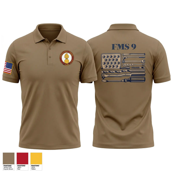 Short Sleeve Performance Polo, FMS #9, Army, Teamtime, Team time, sublimation, custom sports apparel, team uniforms, spirit wear, spiritwear, sports uniforms, custom shirts, team store, custom team store, fundraiser sports, apparel fundraiser