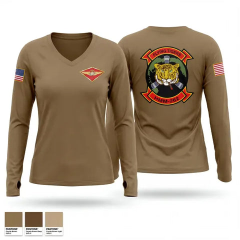 Womens Long Sleeve Vneck Shirt, 1st marine air wing, Navy, Teamtime, Team time, sublimation, custom sports apparel, team uniforms, spirit wear, spiritwear, sports uniforms, custom shirts, team store, custom team store, fundraiser sports, apparel fundraiser